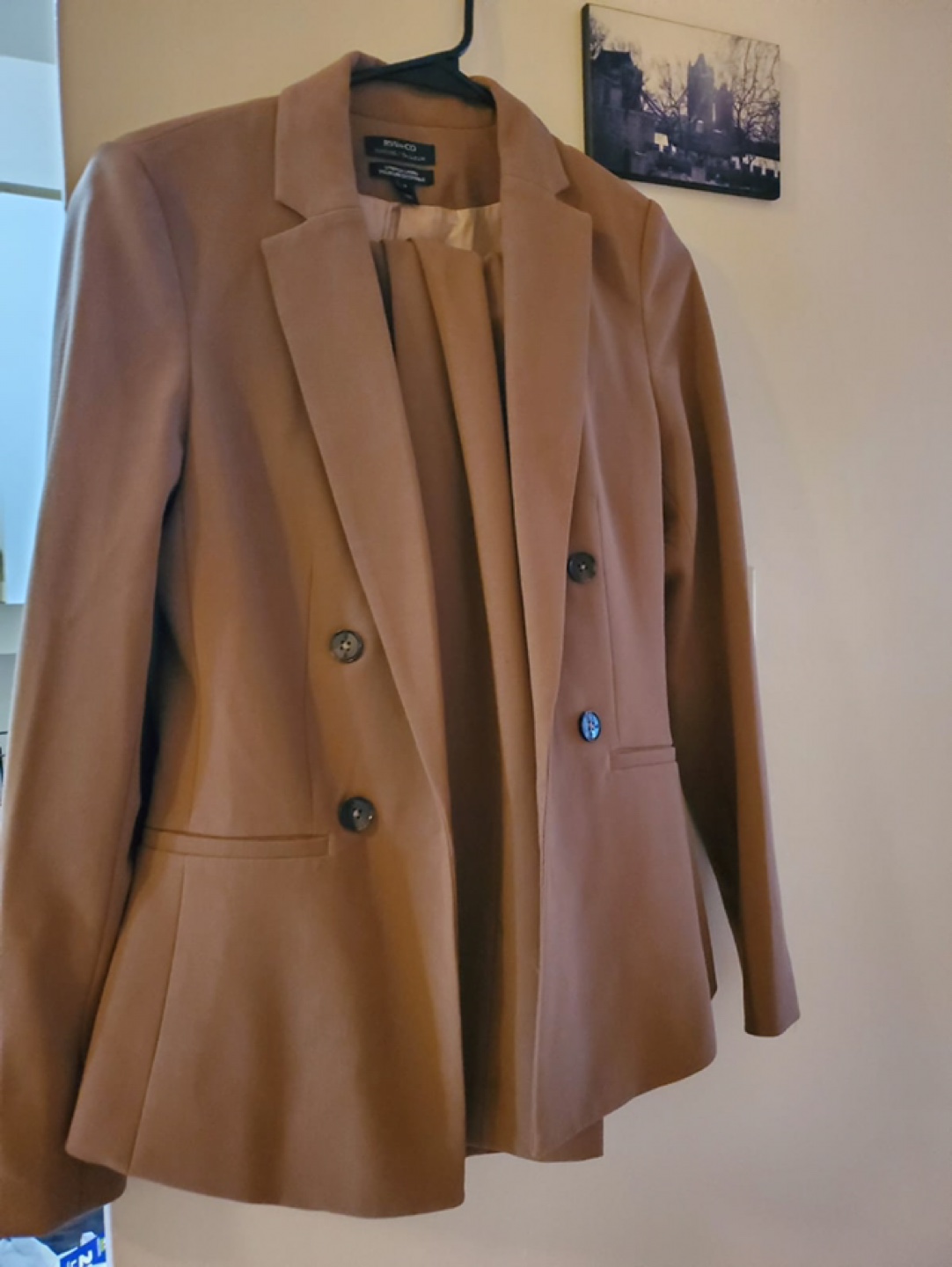 BNXCO Camel Double-Breasted Blazer & Trouser Suit - photo 2
