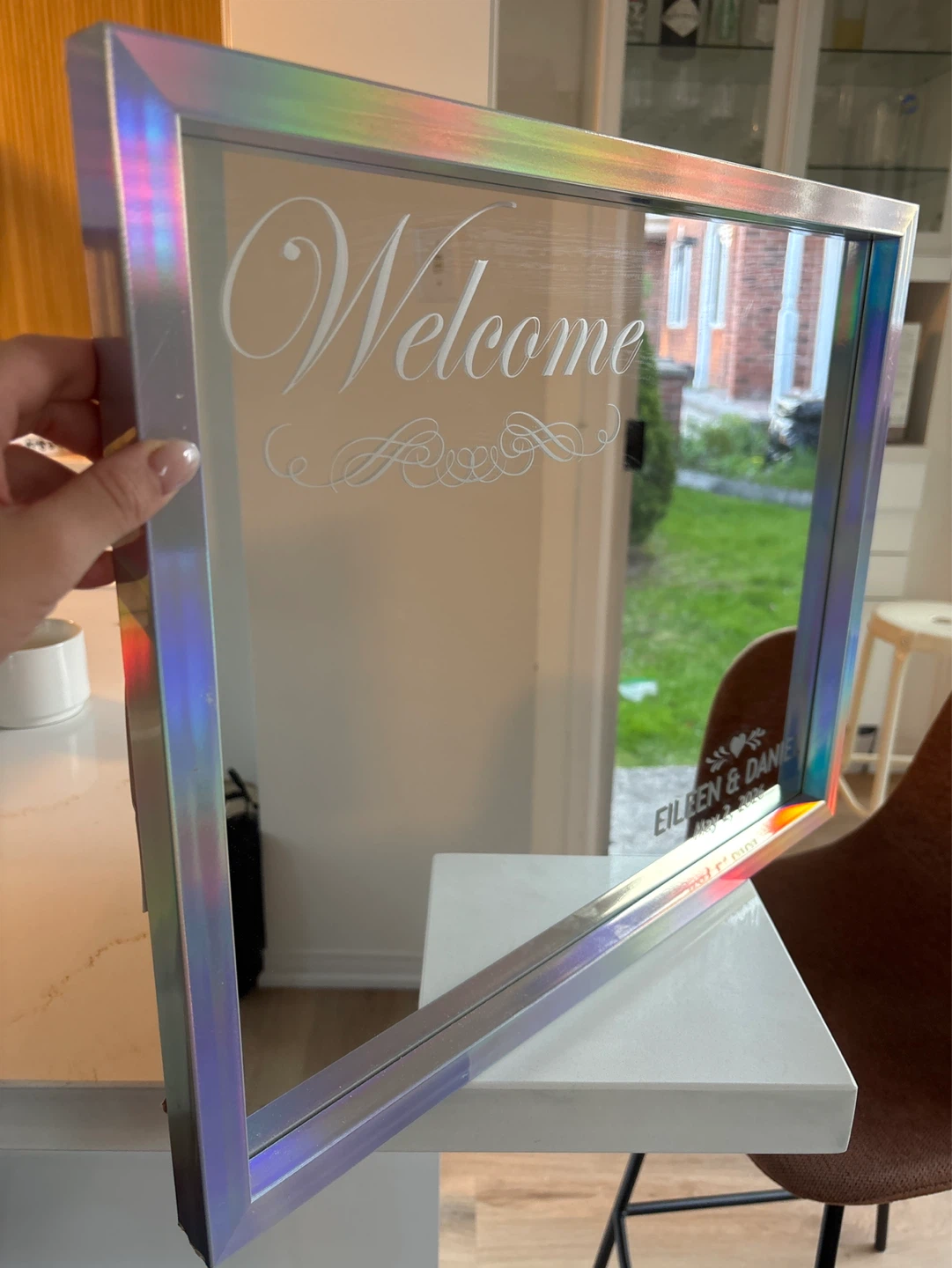 Welcome Mirror with Custom Engraving - photo 4