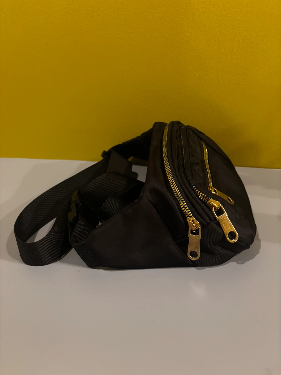 Black Fanny Pack with Gold Zippers - photo 4