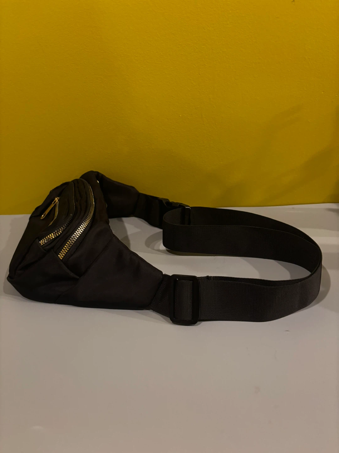 Black Fanny Pack with Gold Zippers - photo 2