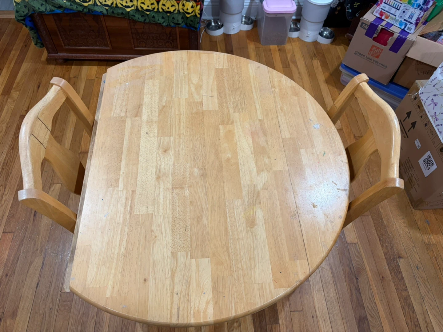 Wooden Round Table and Chair Set