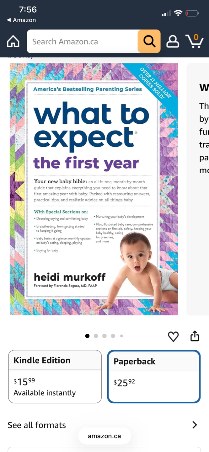 What to Expect the First Year Paperback Book by Heidi Murkoff