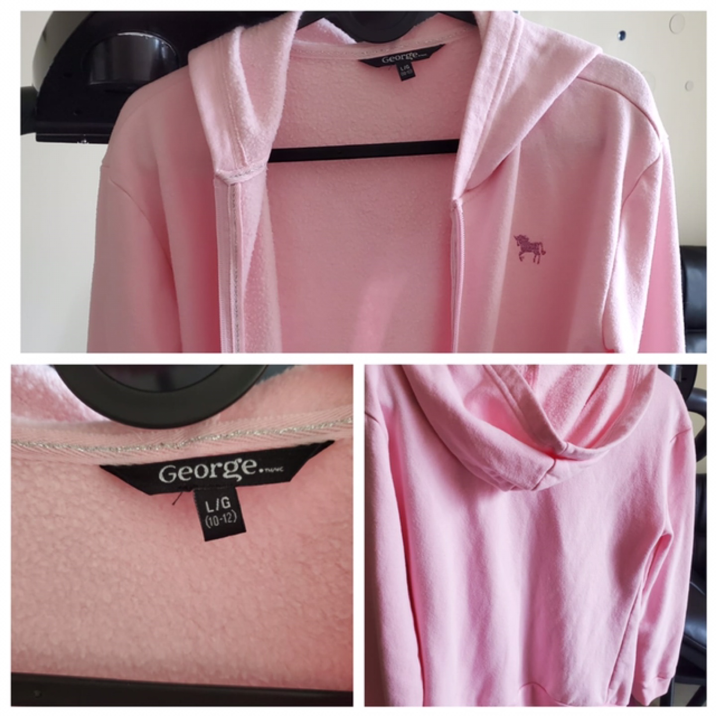 George Pink Hoodie Size L/G (10-12) - photo 2