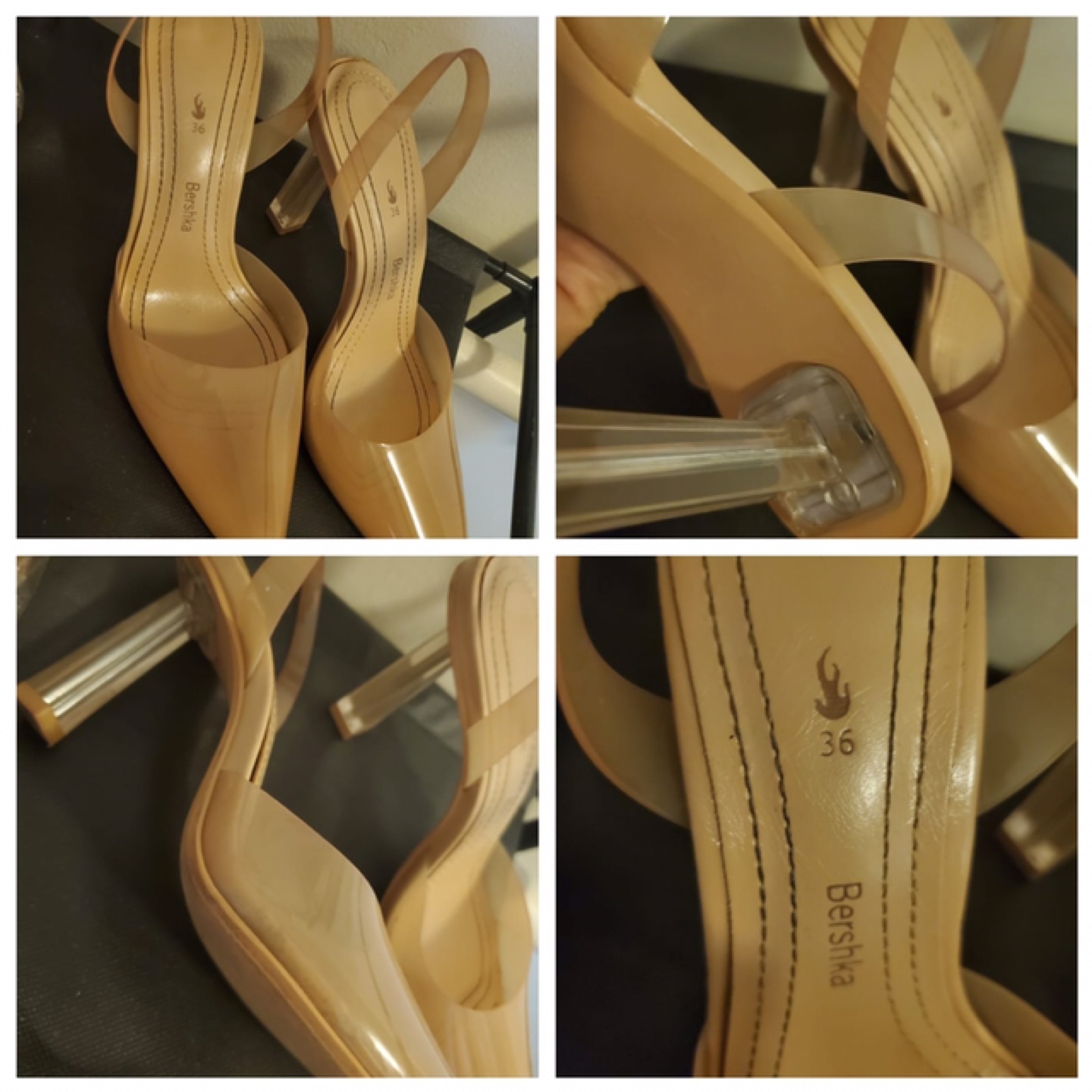 Bershka Women's Beige Slingback Heels - Size 36 - photo 2