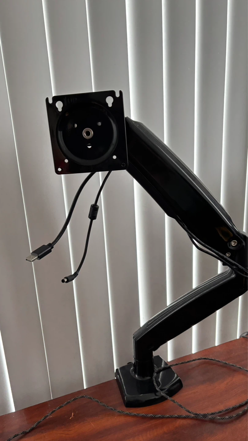 Black Monitor Arm Mount