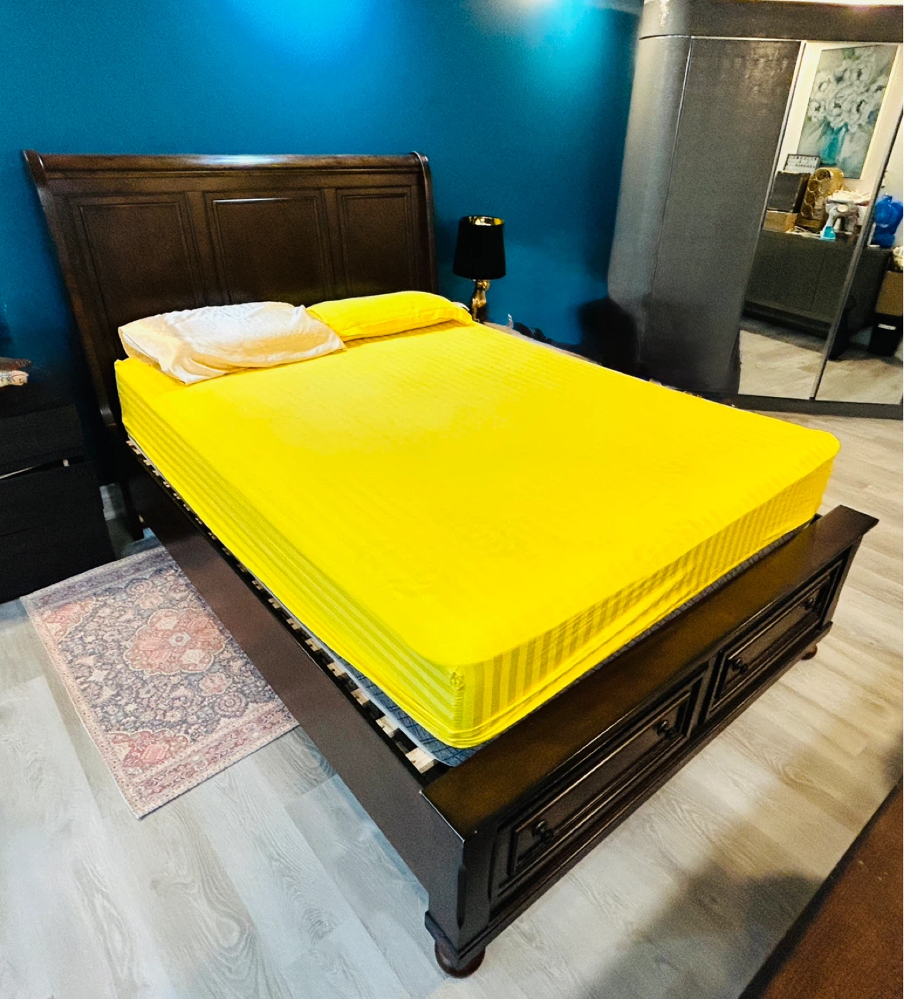 Queen Bed (with Storage) and Dresser - BRICK make