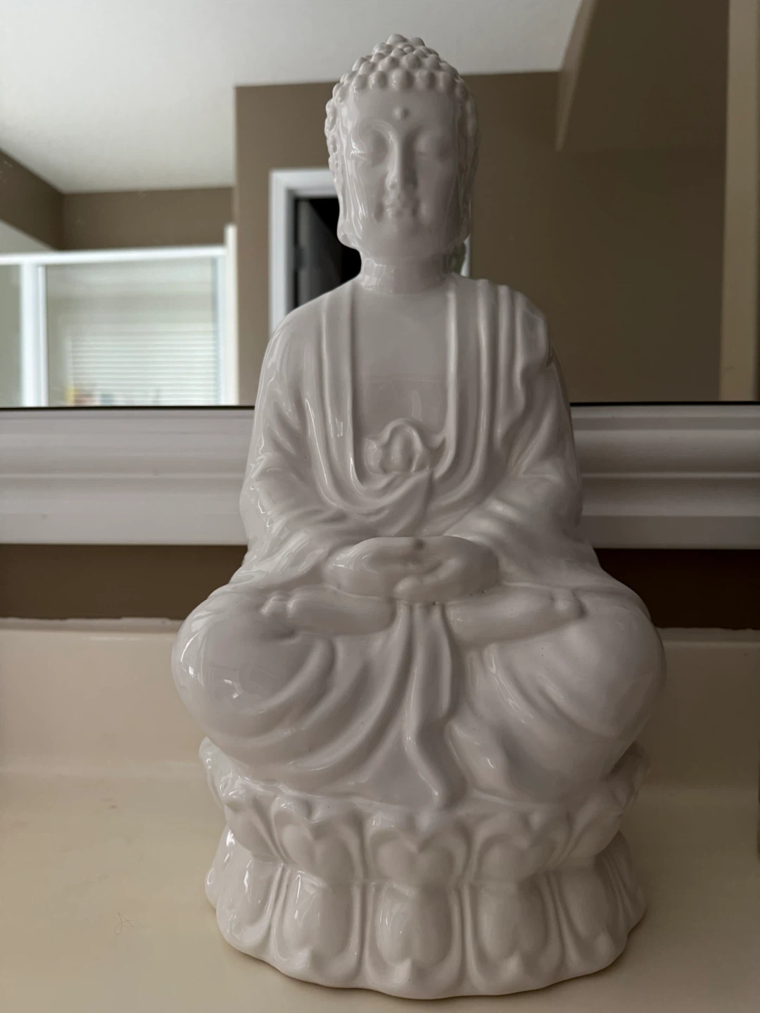 White Ceramic Buddha Statue
