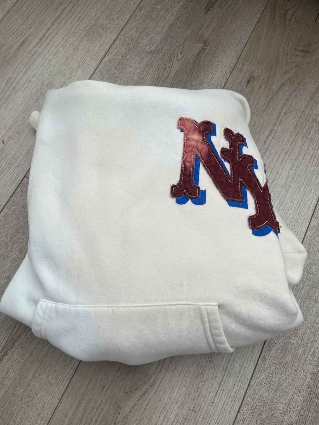 Urban Outfitters White "NY" Graphic Hoodie