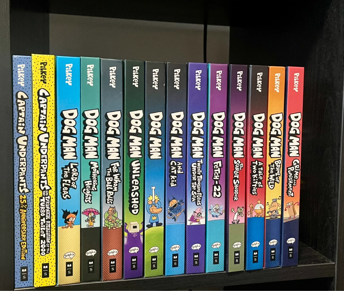 Dog Man and Captain Underpants books (14)