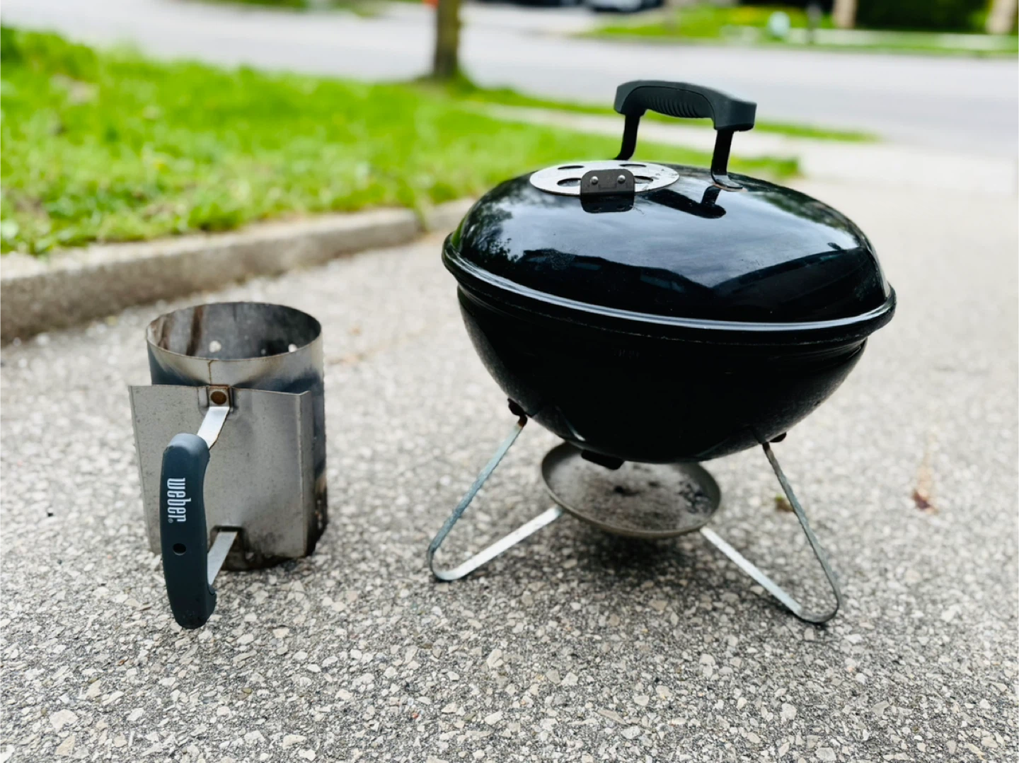 Weber portable Smokey Joe and Charcoal Chimney Starter