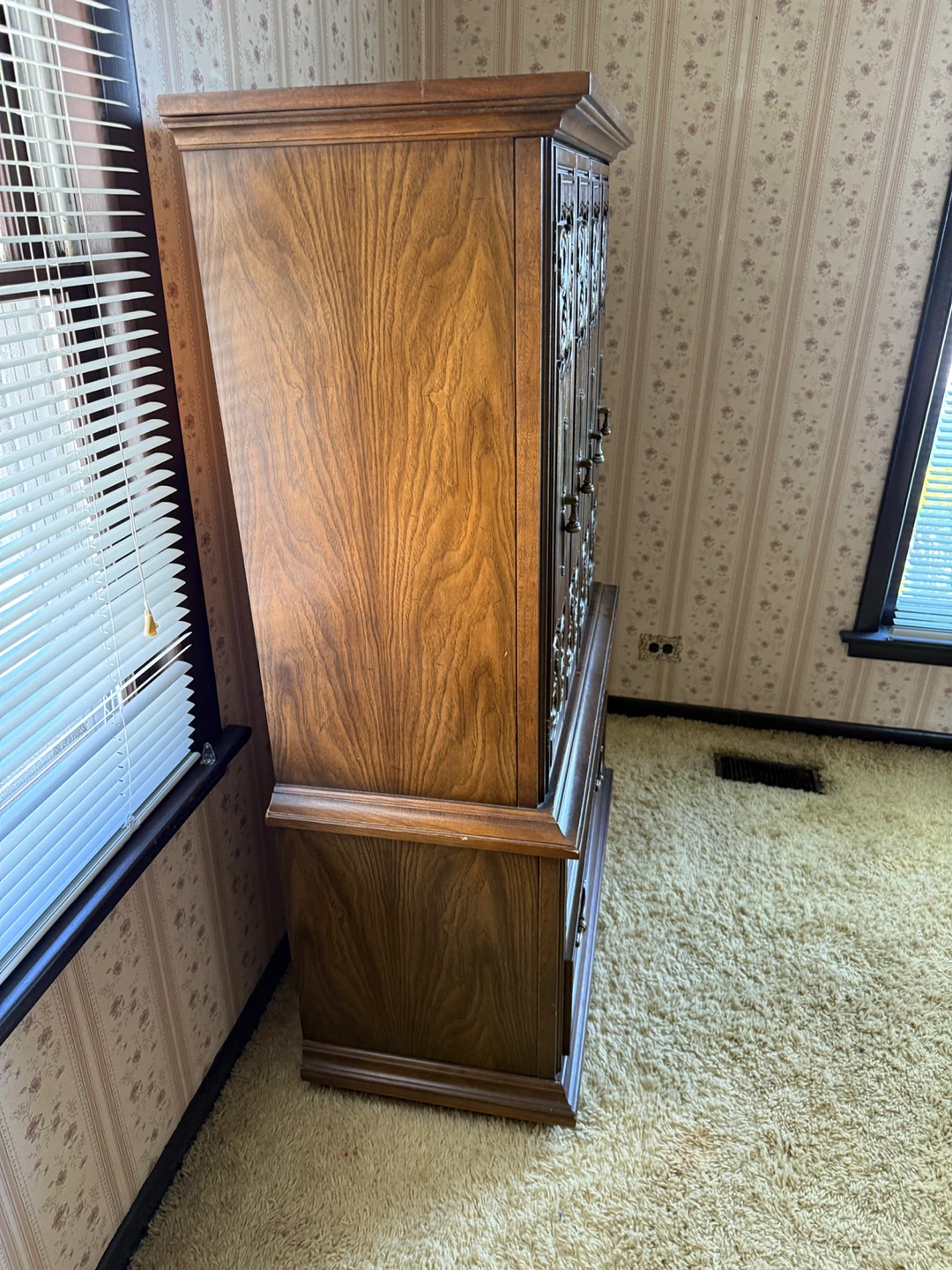 Vintage Wood Armoire Dresser - photo 3