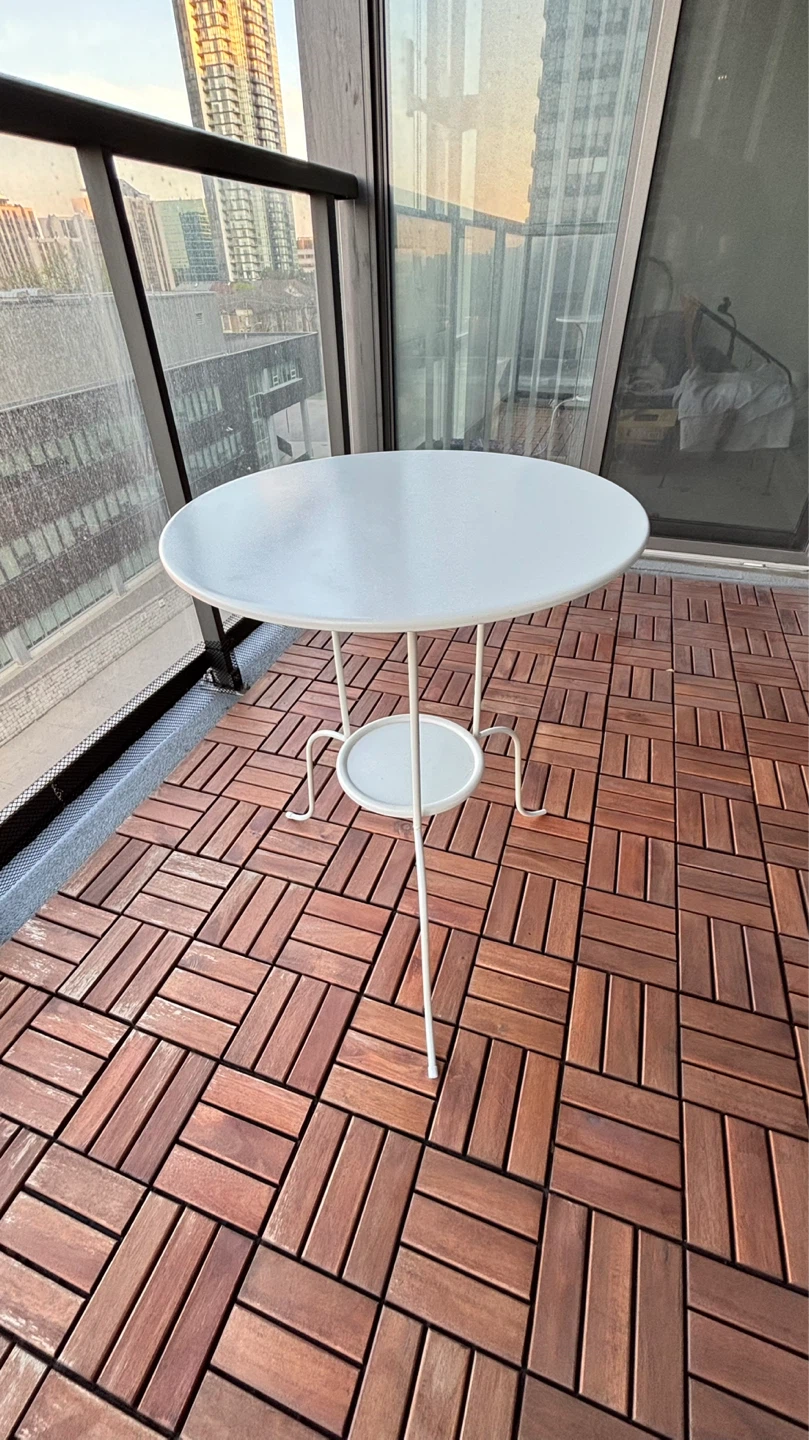 White Round Bistro Table - photo 2