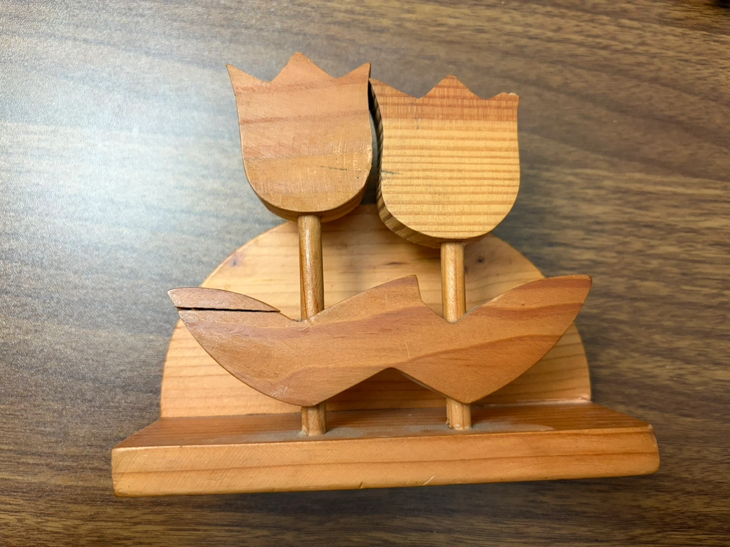 Filipino Wooden Tulip Napkin Holder