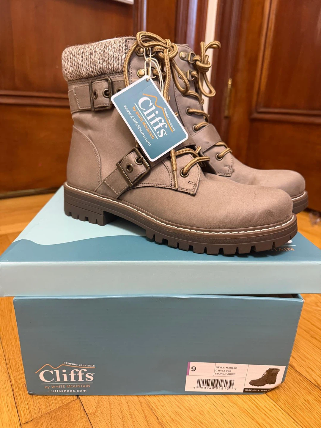 Cliffs by White Mountain Marlee Boots - Size 9 - Stone/Fabric - photo 2