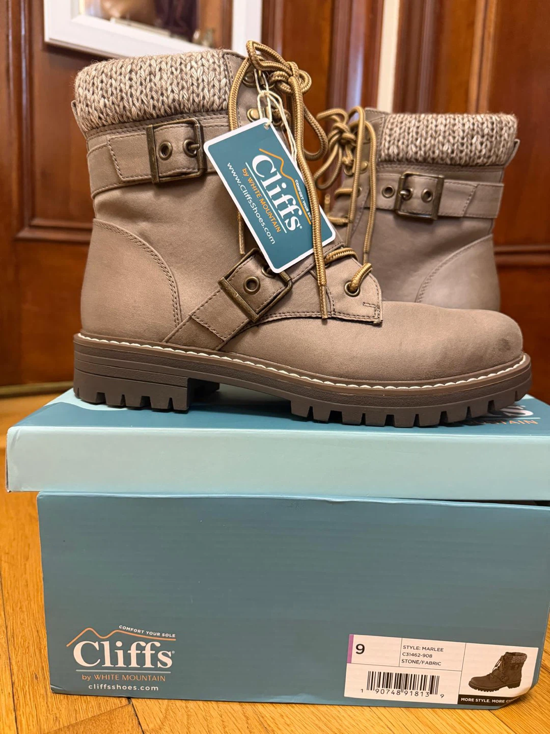 Cliffs by White Mountain Marlee Boots - Size 9 - Stone/Fabric - photo 3
