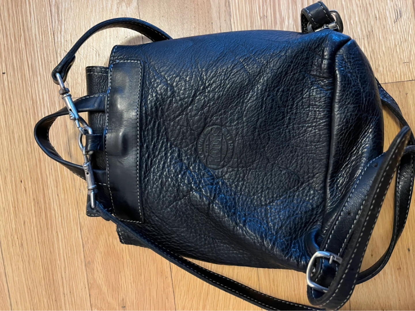 Roots Black Leather Mini Backpack - photo 2