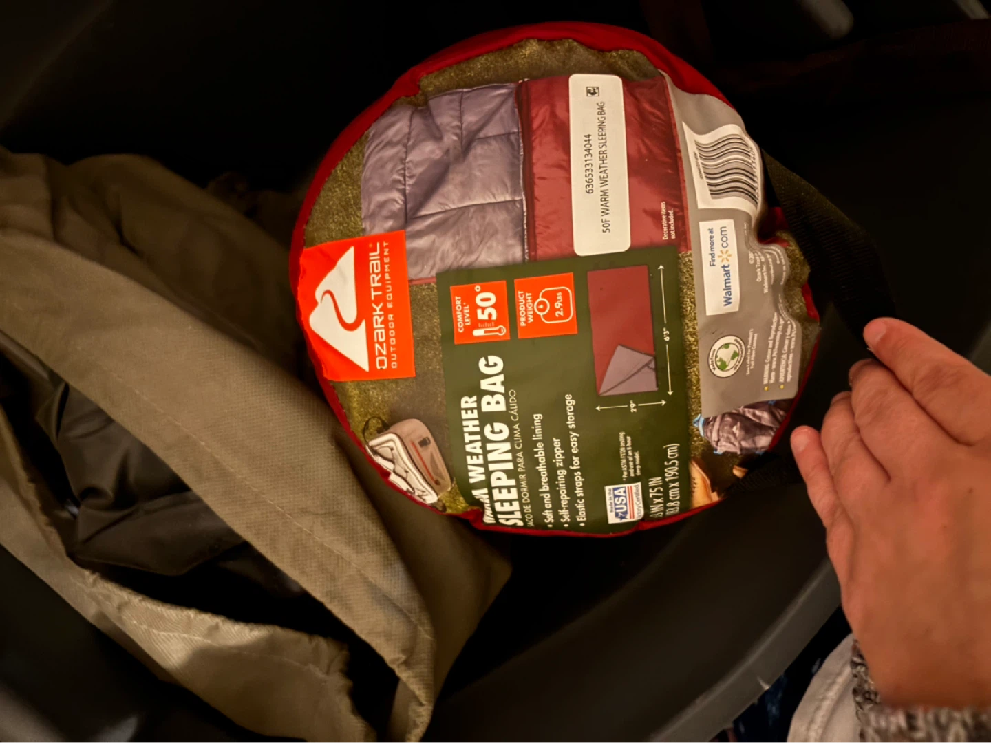 Tent and sleeping bag