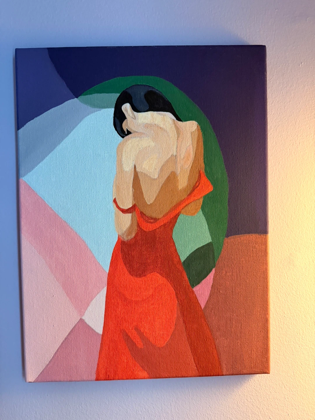 Abstract Woman in Red Dress Canvas Art Print - Large - photo 2