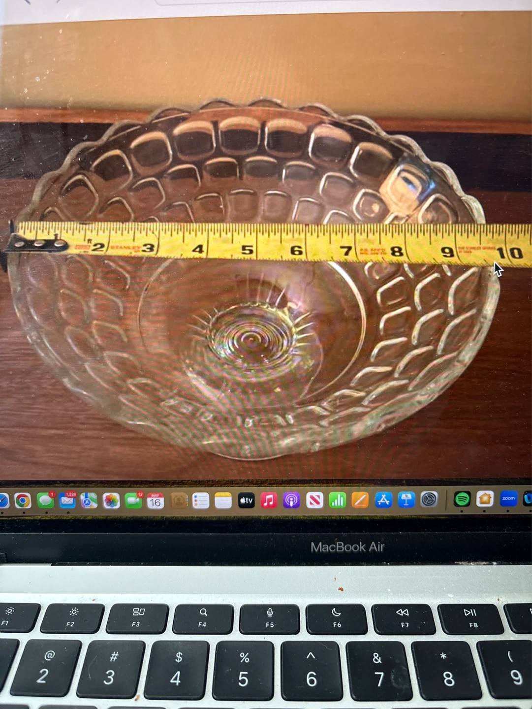 Thumbprint pressed oval pattern fruit bowl - photo 2