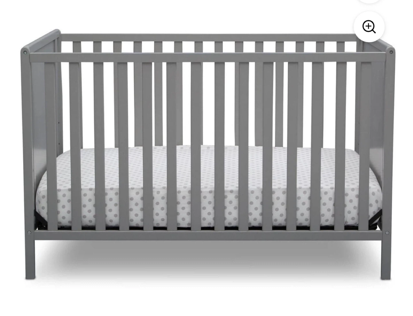 Grey Crib with Mattress