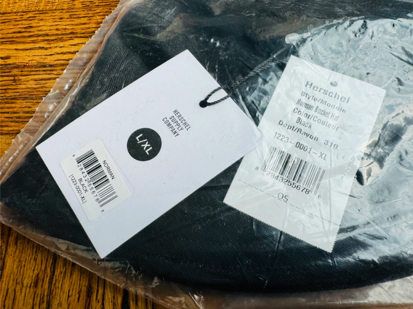 Herschel Norman Bucket Hat L/XL Black - Brand New - photo 3