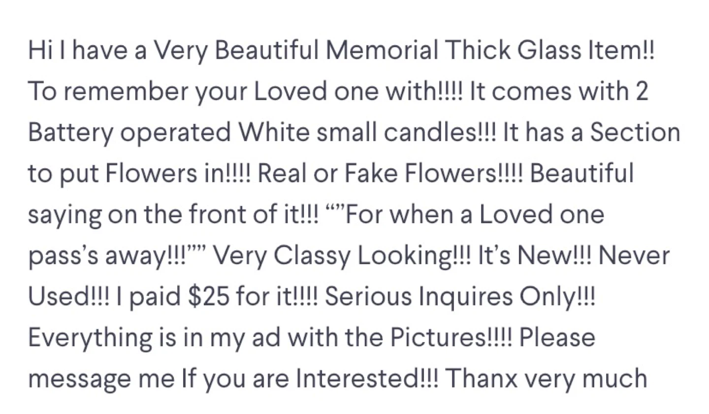 Beautiful Memorial Keepsake - photo 2