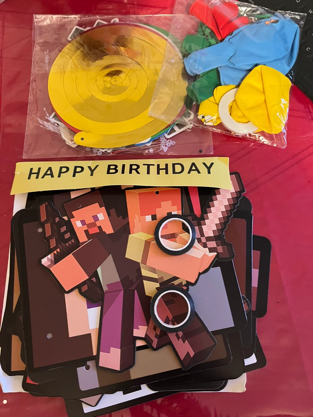 Minecraft Themed Birthday Party Decor Set - photo 3