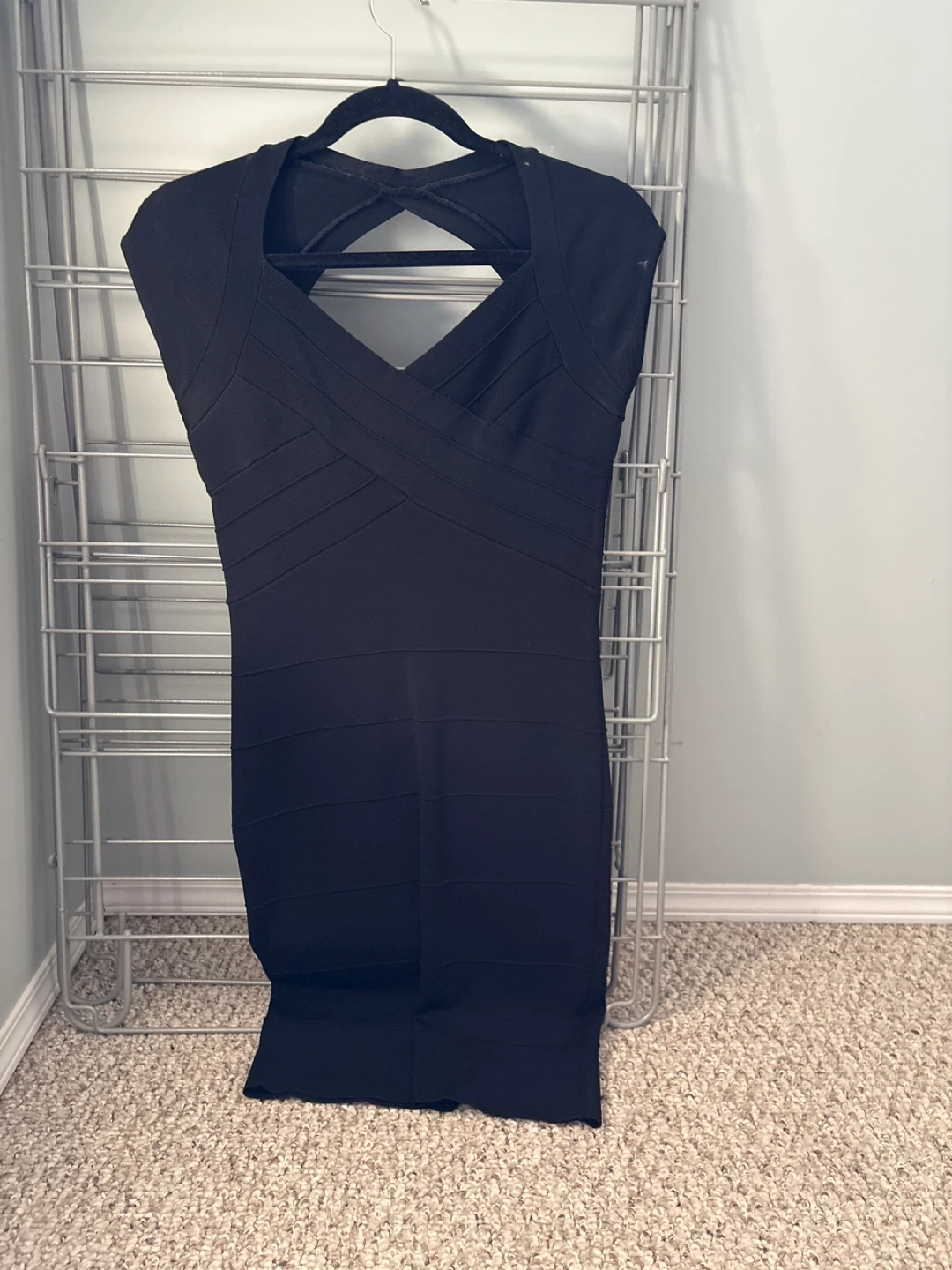 Black Bandage Dress with Cutout Back