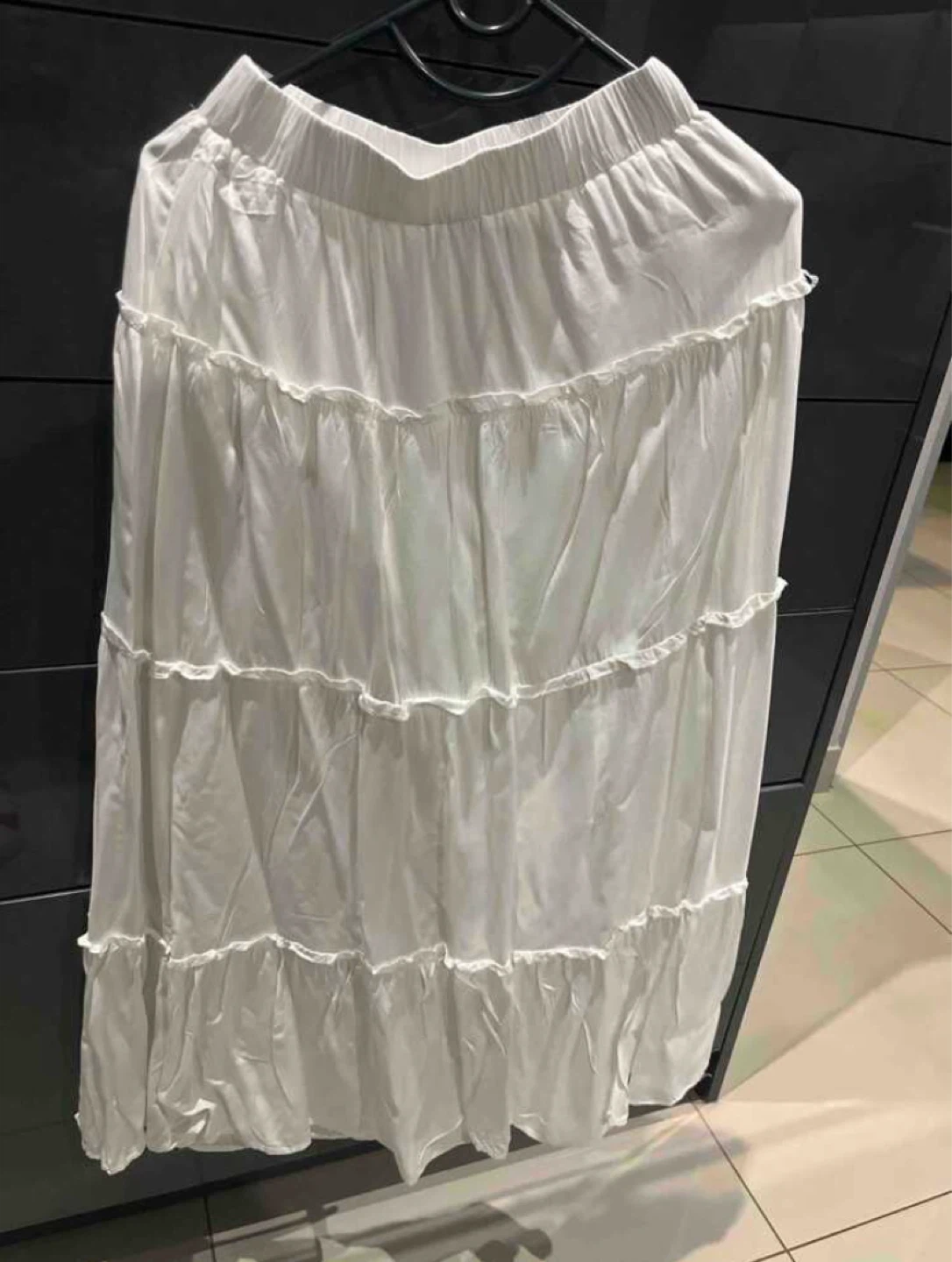 White Tiered Maxi Skirt - photo 2