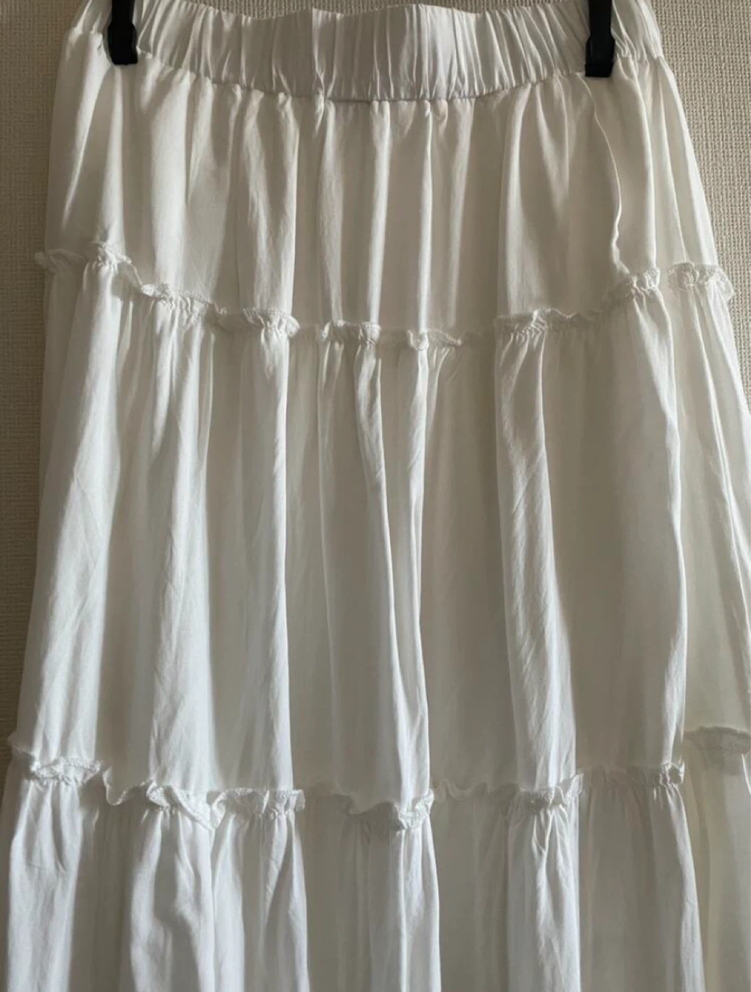 White Tiered Maxi Skirt