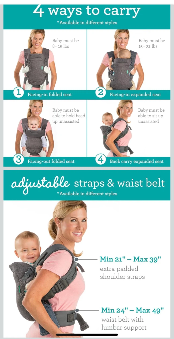 Infantino Grey Baby Carrier - photo 3