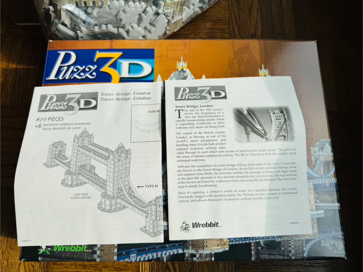 Wrebbit 3D Puzzle - London Tower Bridge, 819 Pieces - photo 3