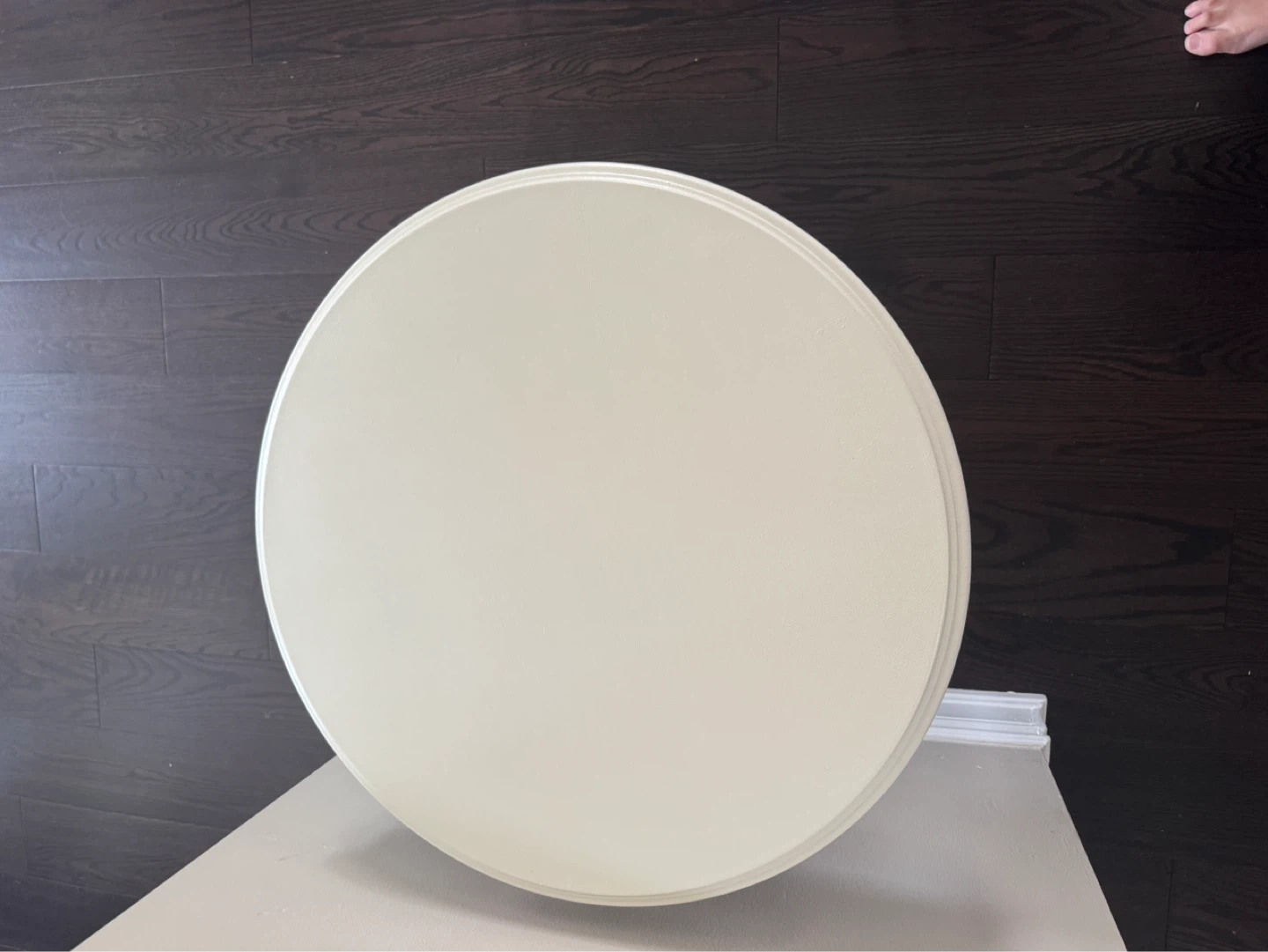 White Pedestal Accent Table - photo 3