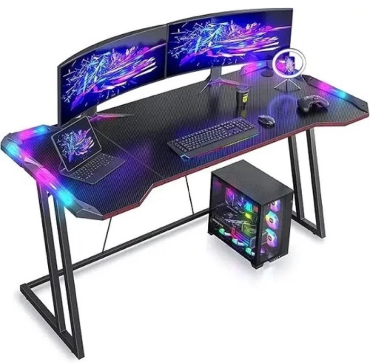 Gaming Desk with RGB LED Lighting