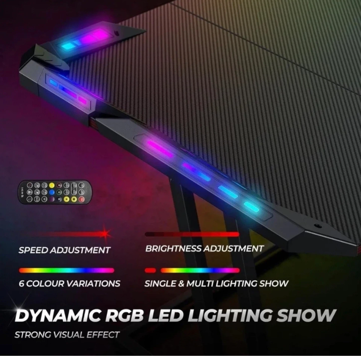 Gaming Desk with RGB LED Lighting - photo 3