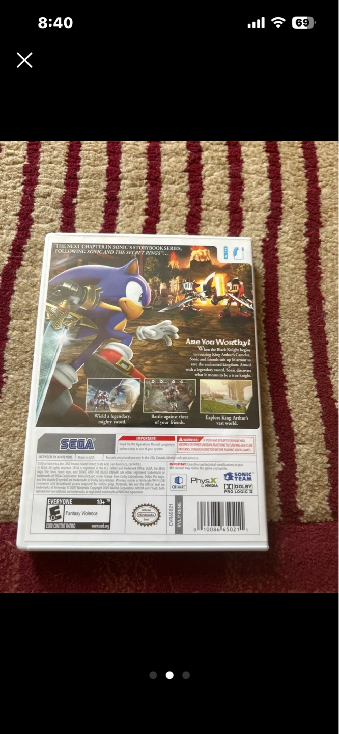 Sonic and the Black Knight - Nintendo Wii Game - photo 3