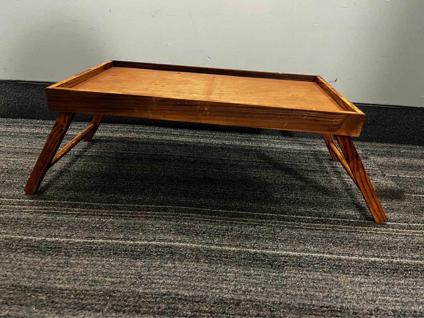 Wooden Breakfast Tray with Folding Legs