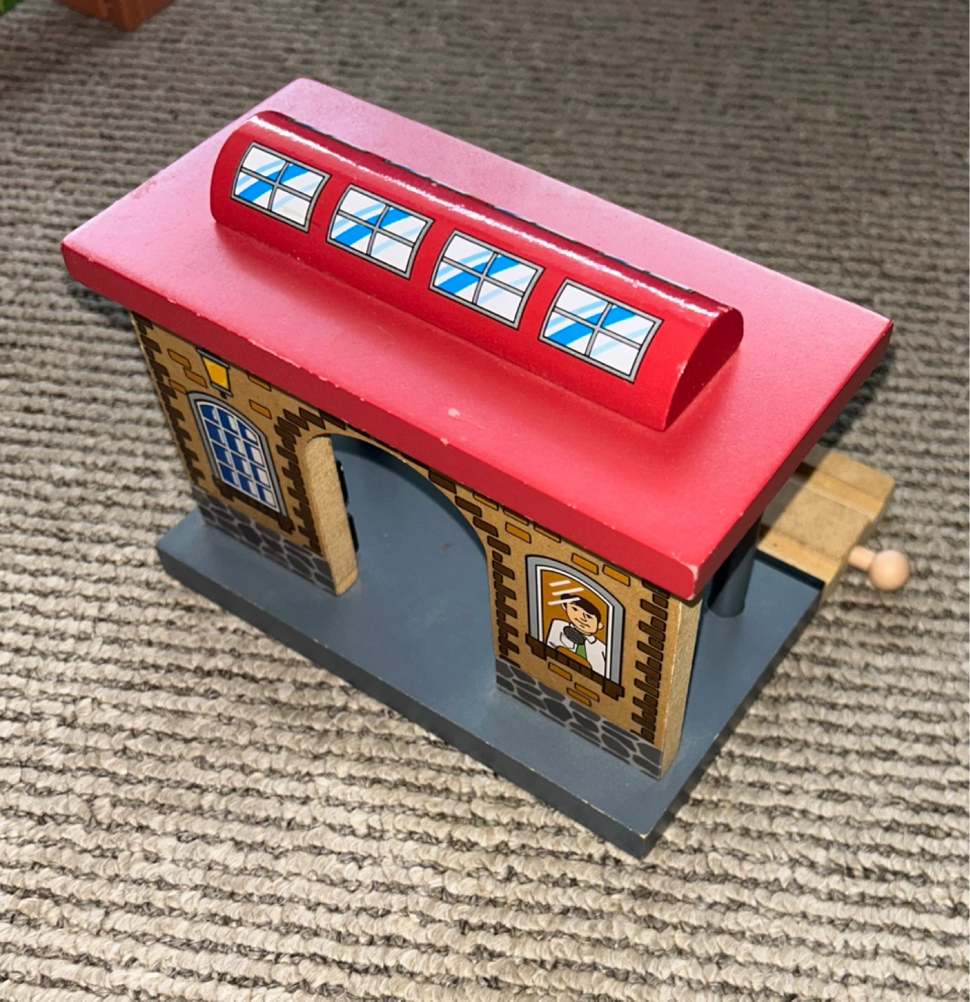 Wooden Train Station Building Toy - photo 4