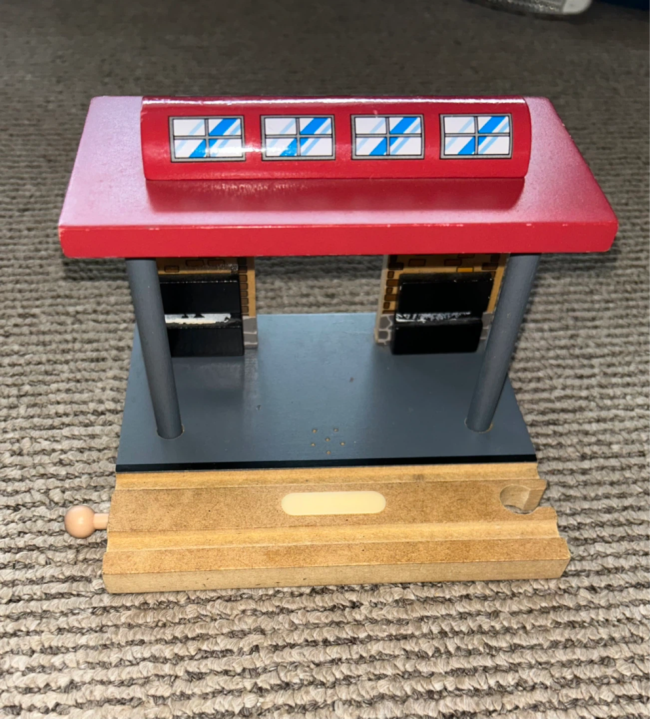 Wooden Train Station Building Toy - photo 3
