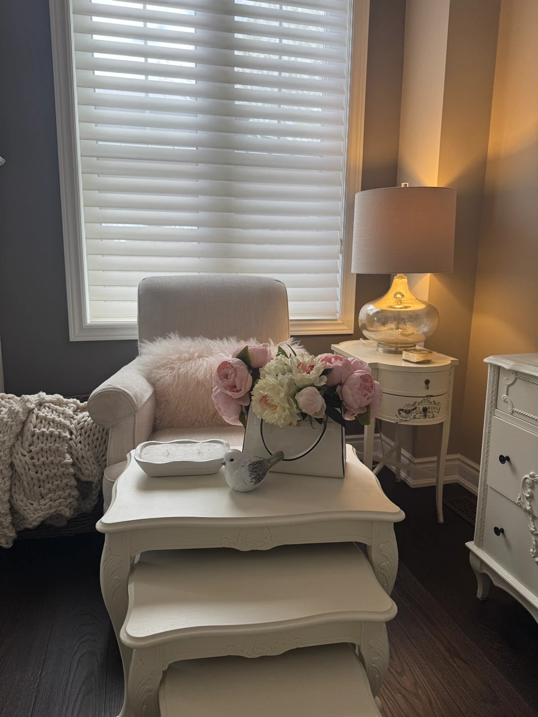 Antique White Nesting Tables Solid wood - photo 3