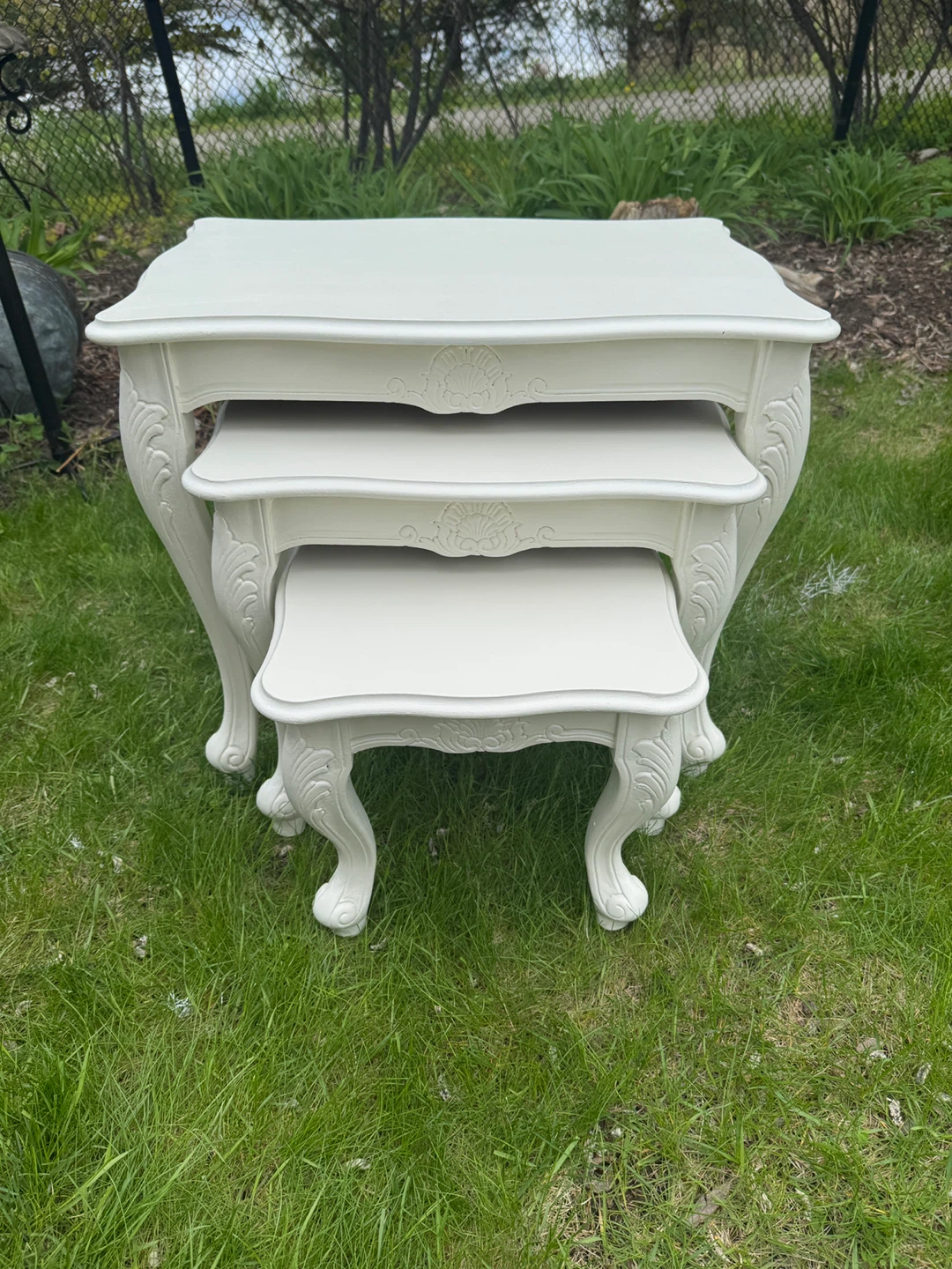 Antique White Nesting Tables Solid wood - photo 5