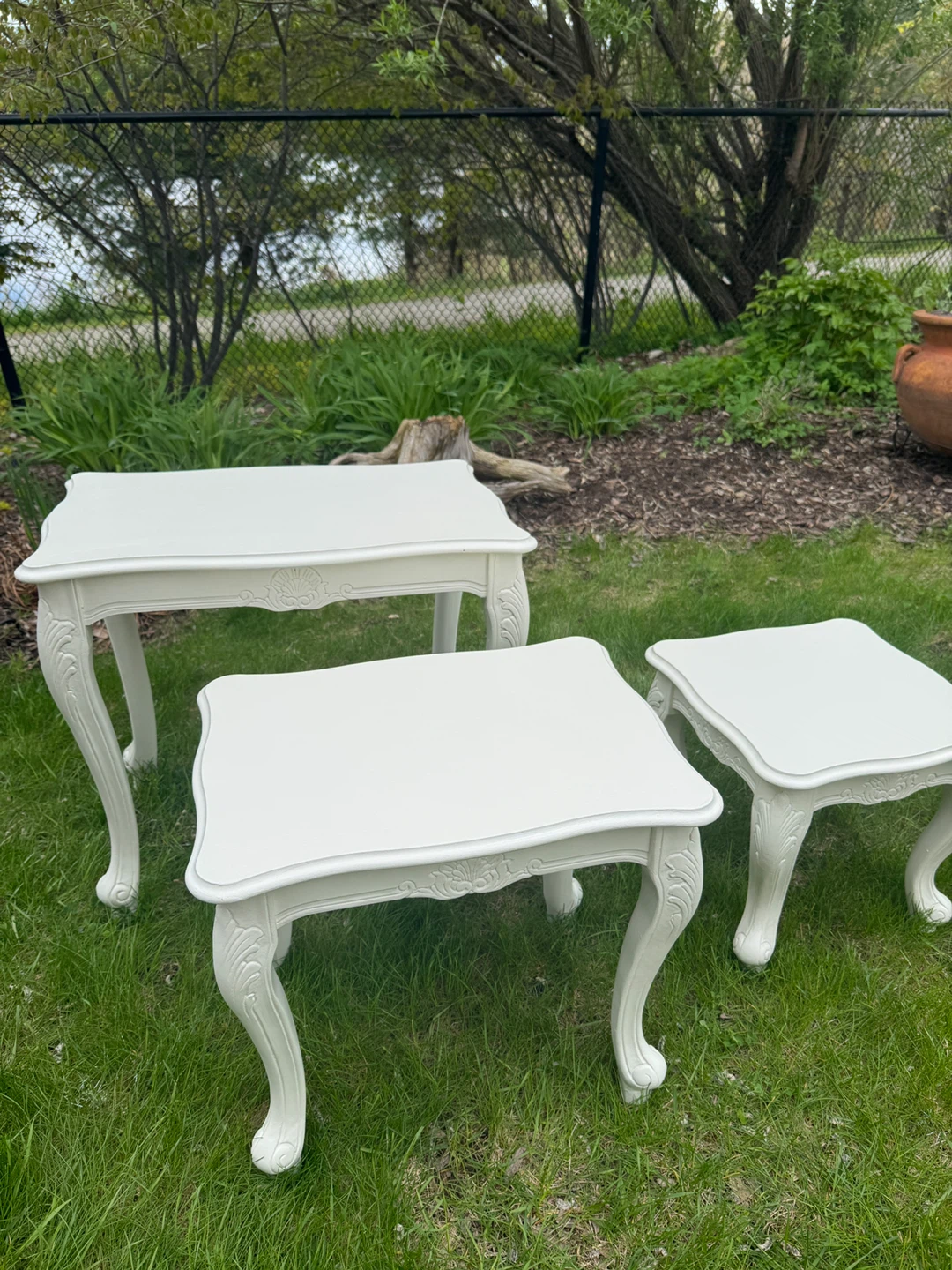 Antique White Nesting Tables Solid wood - photo 4