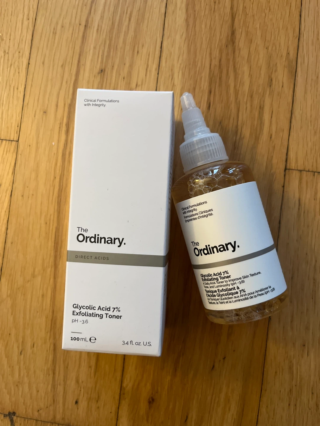 Set of 2 The Ordinary Glycolic Acid 7% Exfoliating Toner 100ml
