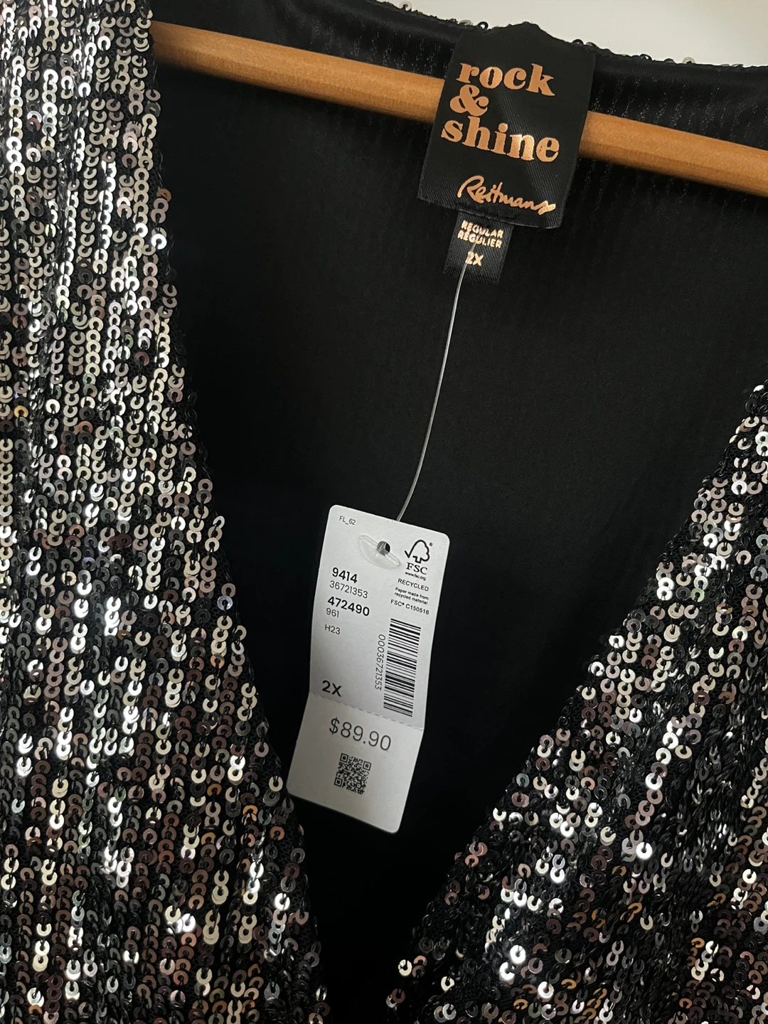 Reitmans Sequin Wrap Dress Size 2X - photo 2