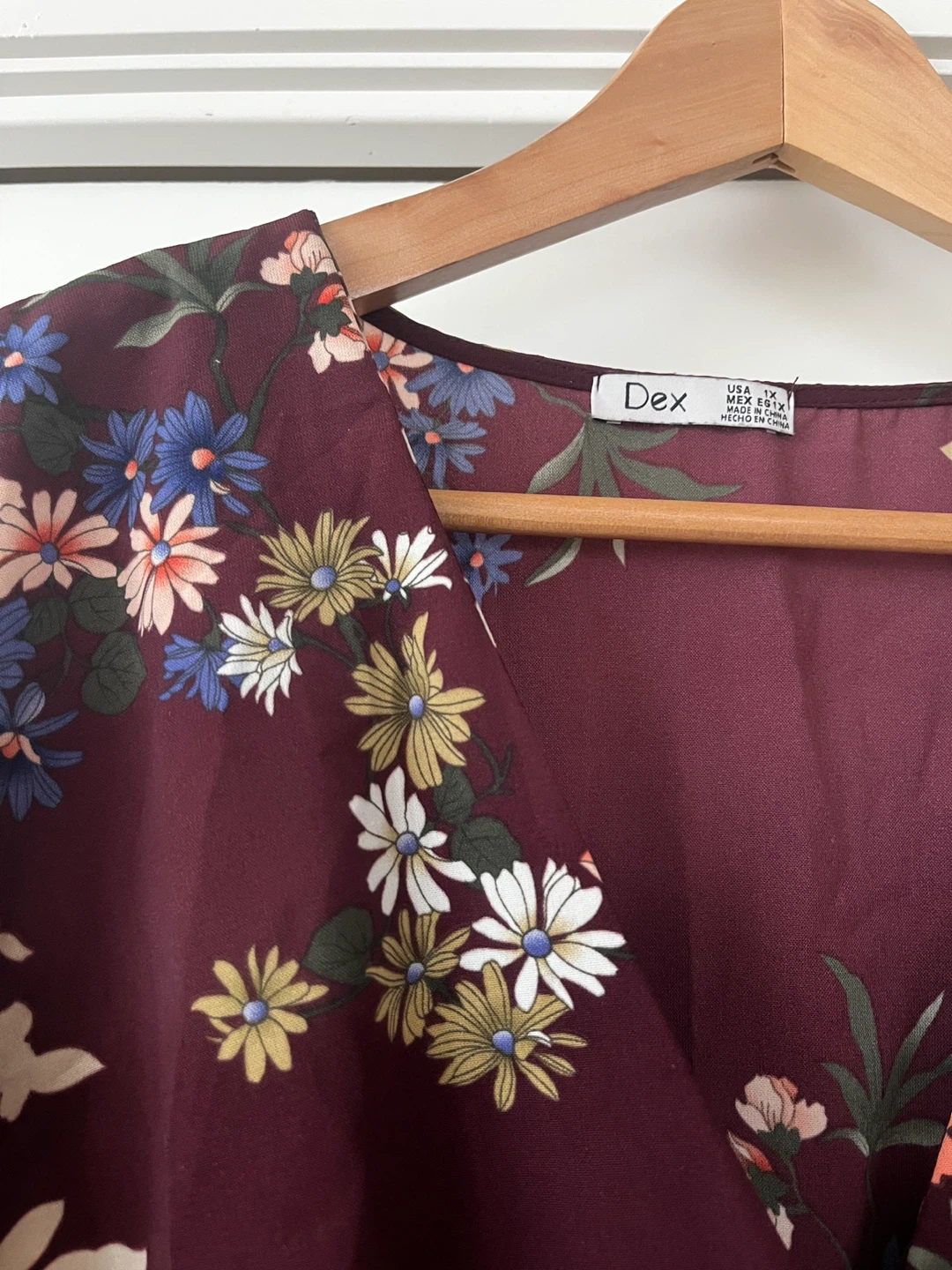 Dex Floral Wrap Blouse - Size 1X - photo 2