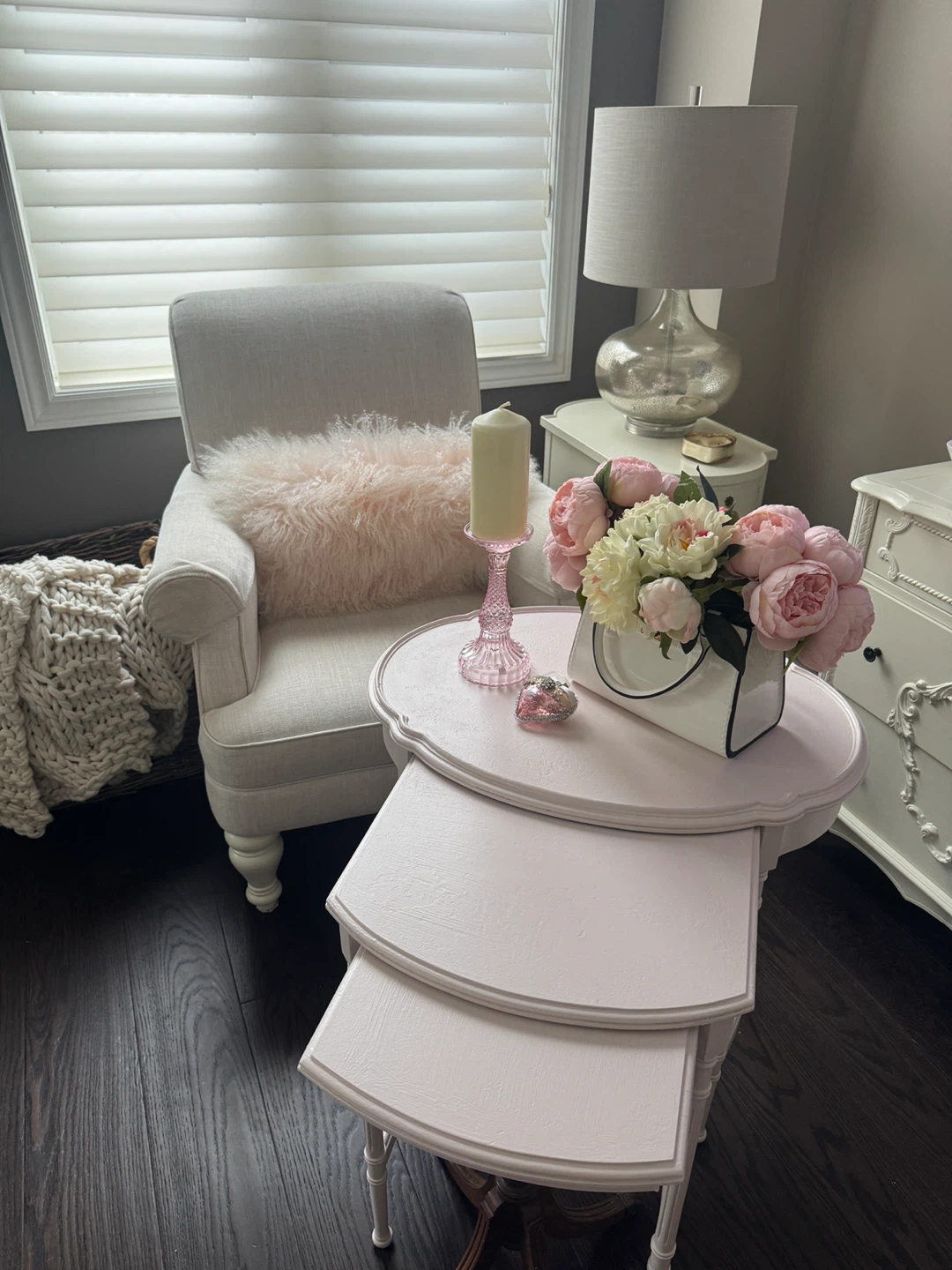 Antique Pink Nesting Tables Set - photo 5