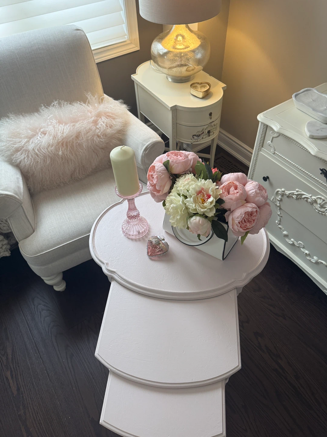 Antique Pink Nesting Tables Set - photo 4