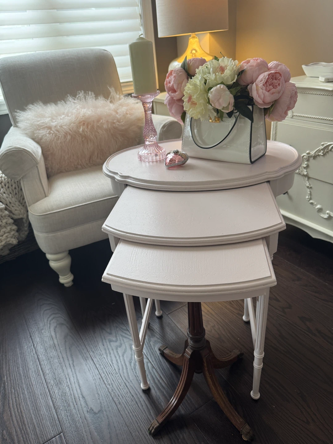 Antique Pink Nesting Tables Set - photo 2