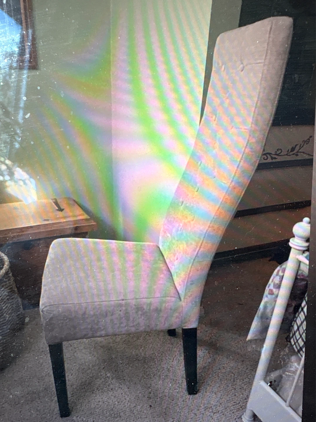 Tufted Upholstered tall back Chair - photo 2