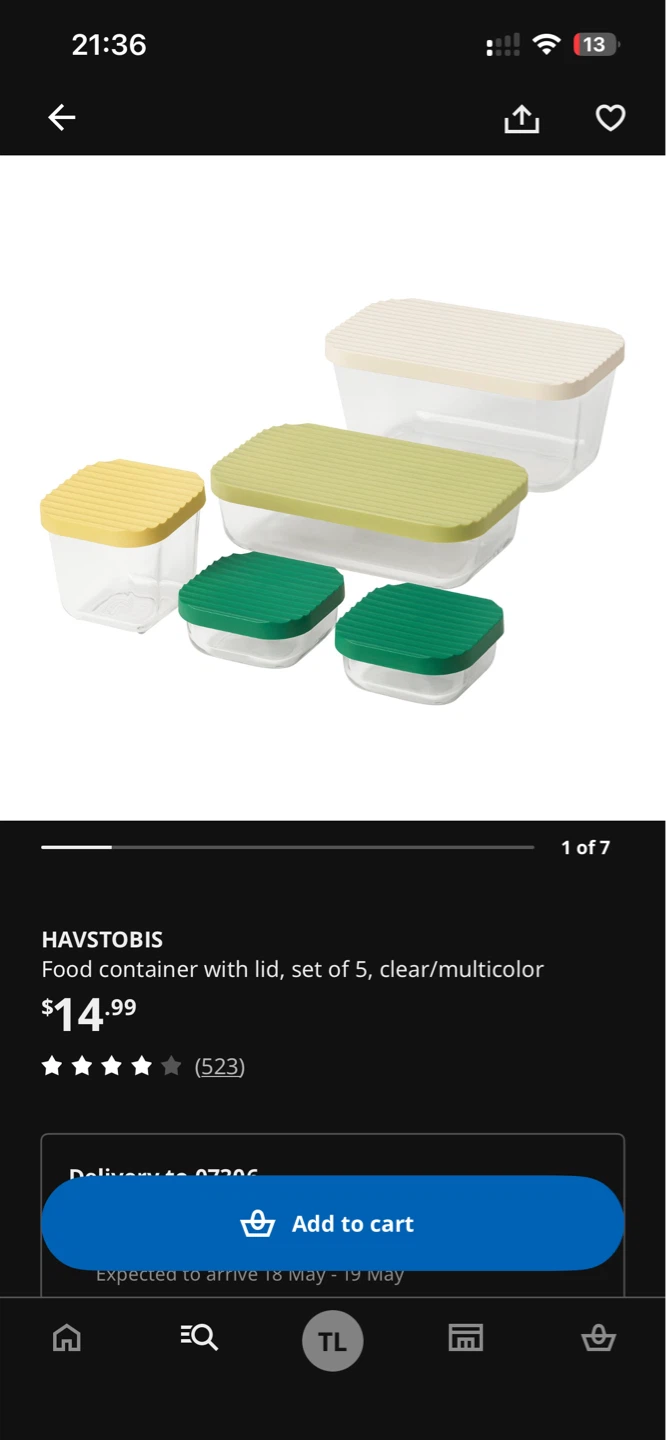 IKEA HAVSTOBIS Food Container Set - 5 Piece Multicolor - photo 2